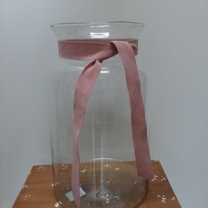 Jarrón  de cristal lazo terciopelo