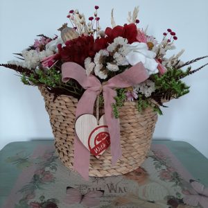 Cesto de flor preservada