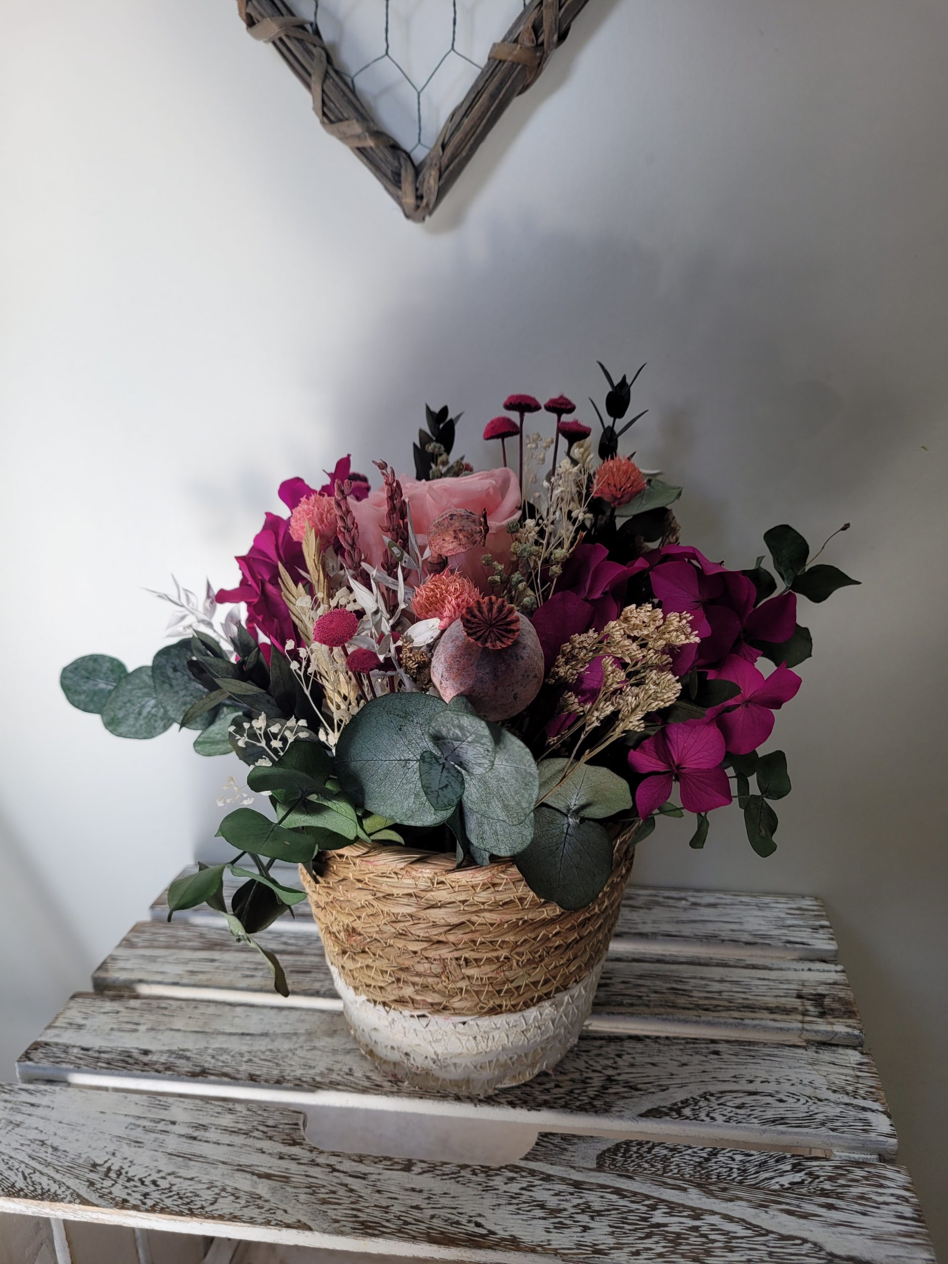 Cestito flor preservada - Imagen 4