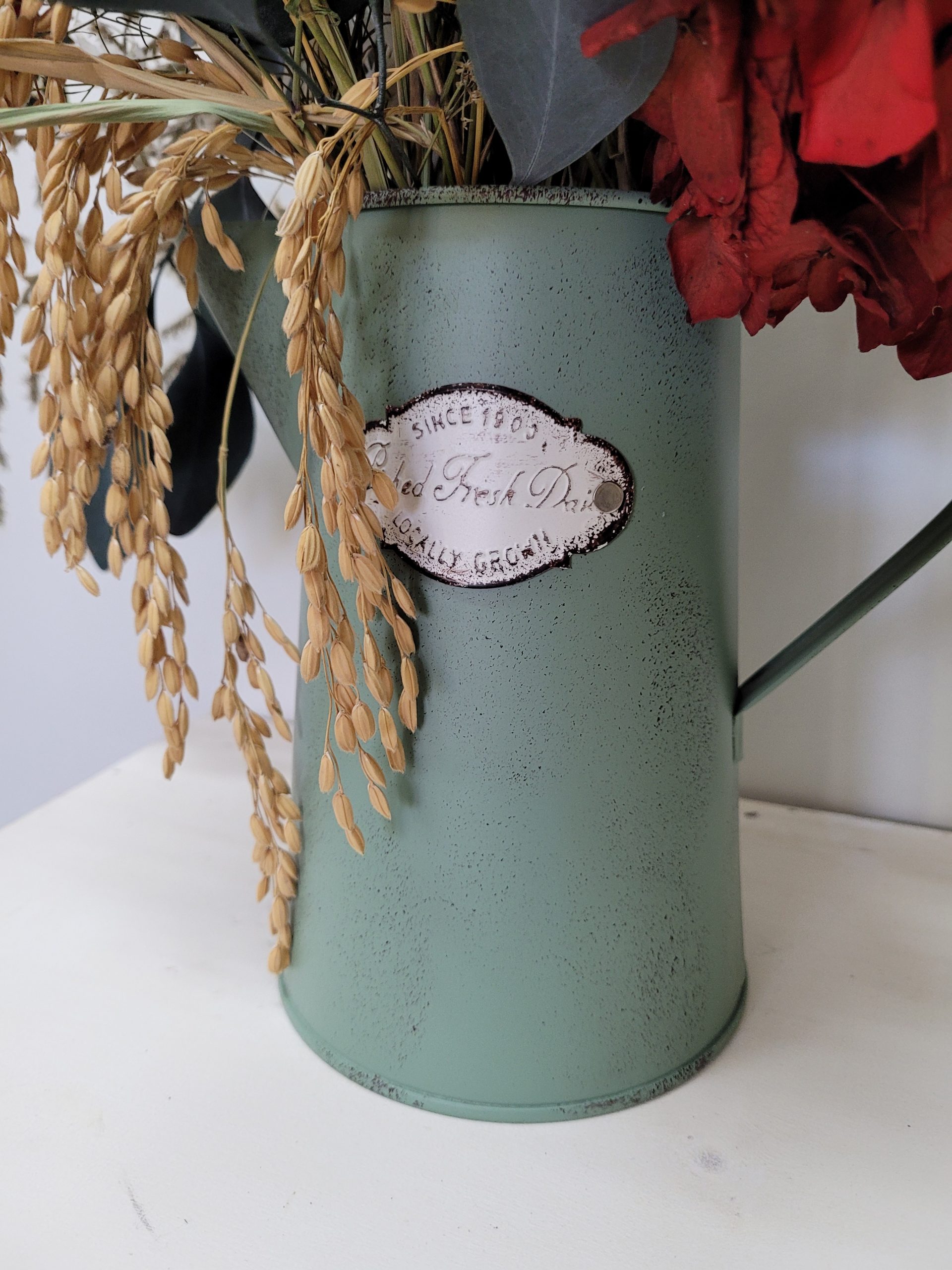 Jarra zinc hortensia blanca - Imagen 2