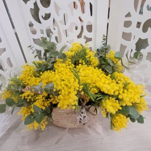 Capazo de mimosas